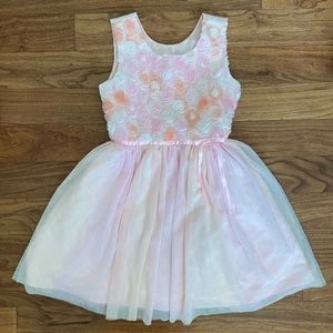Kona Michelle size 8 girls tulle dress with rosettes